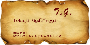 Tokaji Gyöngyi névjegykártya